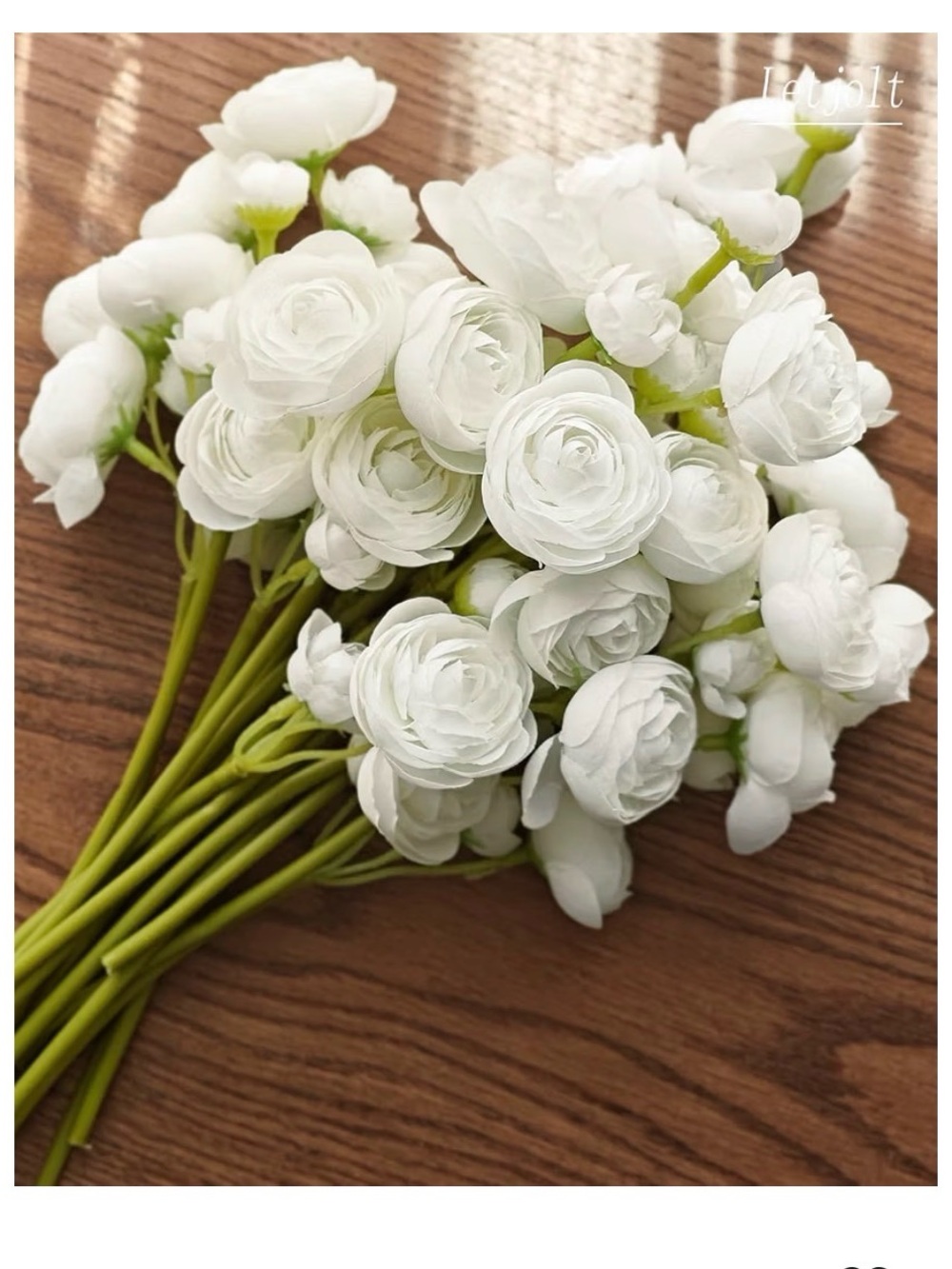 Ranunculus Artificial Flower White Silk Flowers